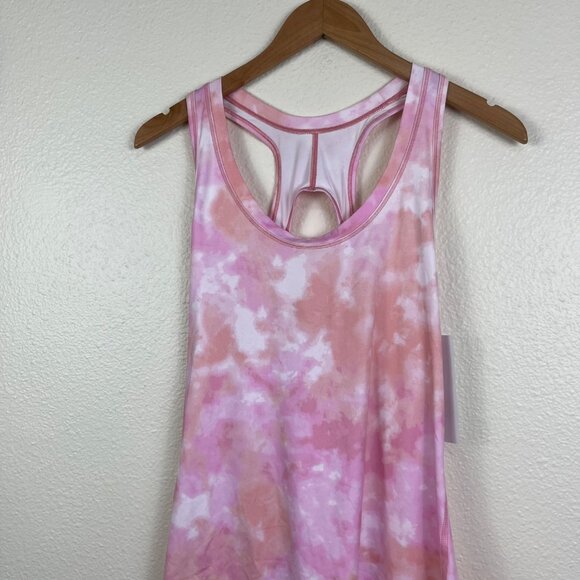 Athleta Athletic Nitro Printed Tank Top Tie Dye Pink NWT Women’s Size M - Picture 3 of 7